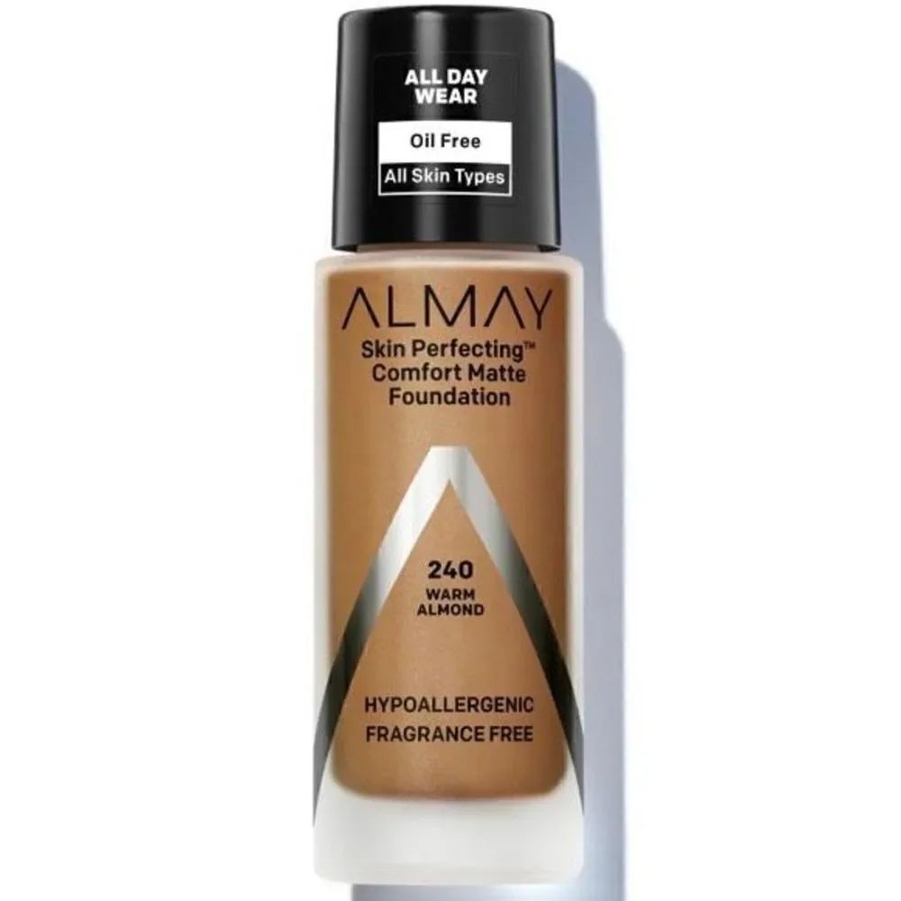 240 Almay Skin Perfecting Comfort Matte Foundation Hypoallergenic Warm Almond